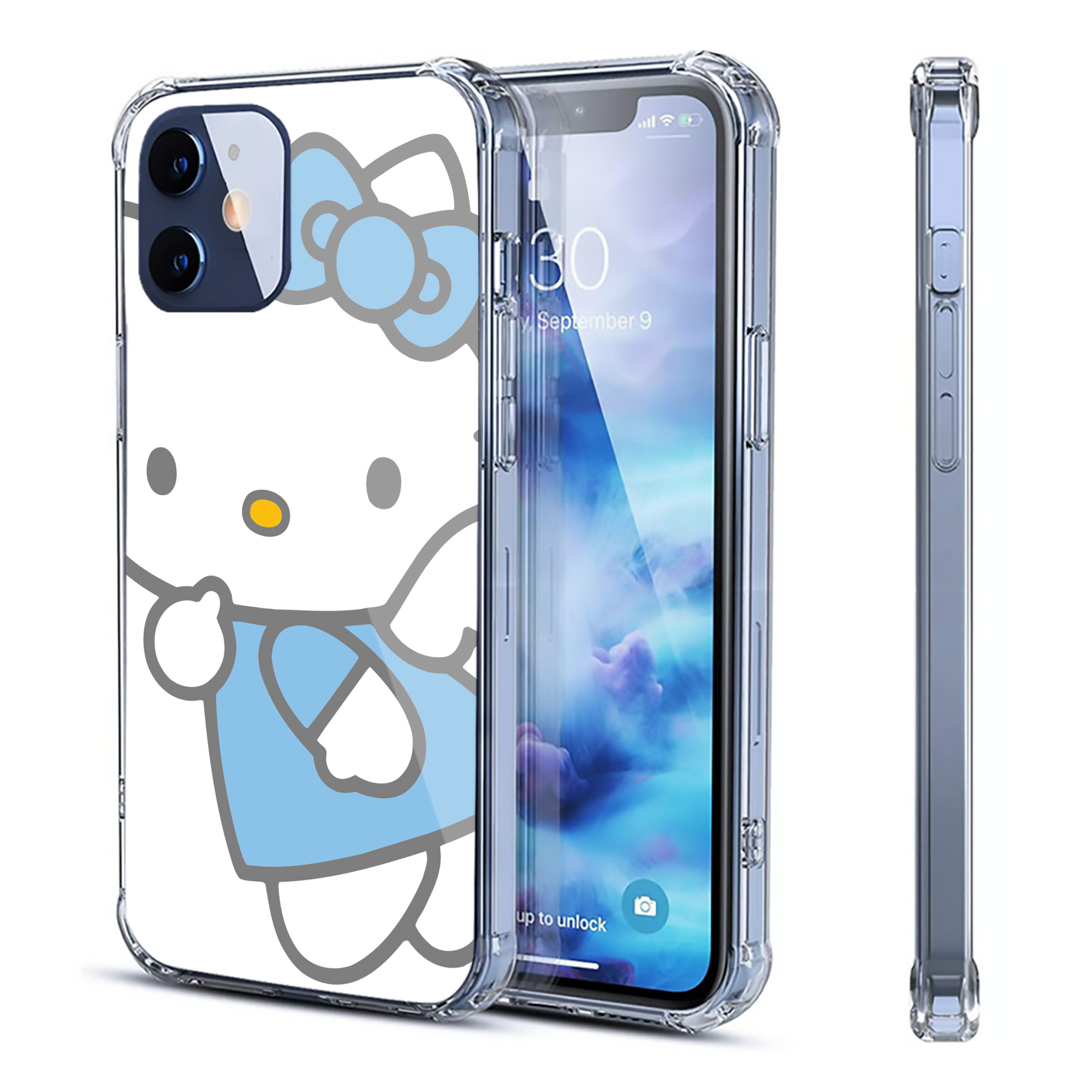 （画像用） Hello Kitty ハローキティ 【iPhone 12シリーズ対応】透明スマホケース（クリアソフトケース）